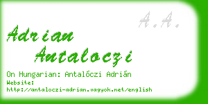adrian antaloczi business card